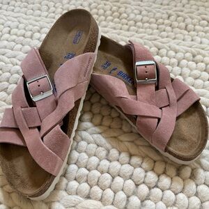 (Rare) Birkenstock Lugano Women's Sandals in Pink Clay - New without box size 38